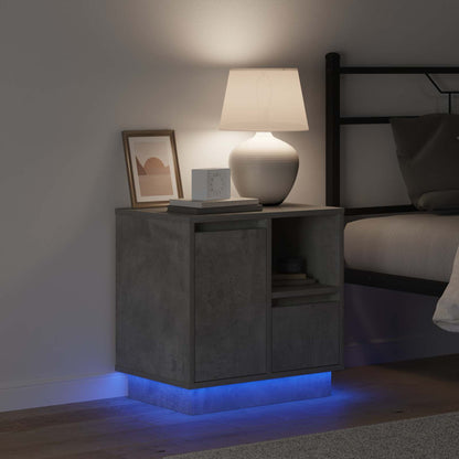 Bedside Cabinet Concrete Grey 50 x 34.5 x 50 cm Engineered wood