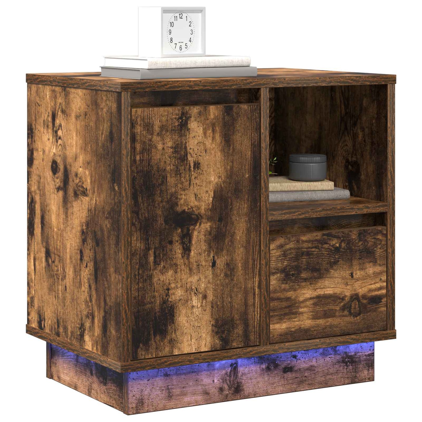 Bedside Cabinet 2 pcs Smoked Oak 50 x 34.5 x 50 cm