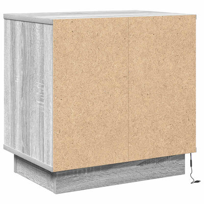 Bedside Cabinet Grey 50 x 34.5 x 50 cm Engineered wood