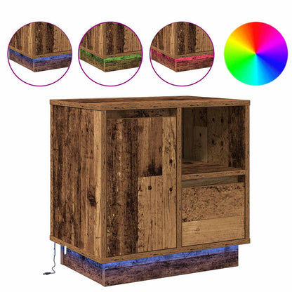 Bedside Cabinet Old Wood 50 x 34.5 x 50 cm Engineered wood
