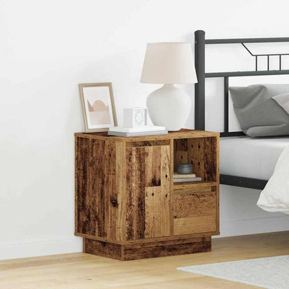 Bedside Cabinet with Drawer 2 pcs Old Wood 50 x 34.5 x 50 cm