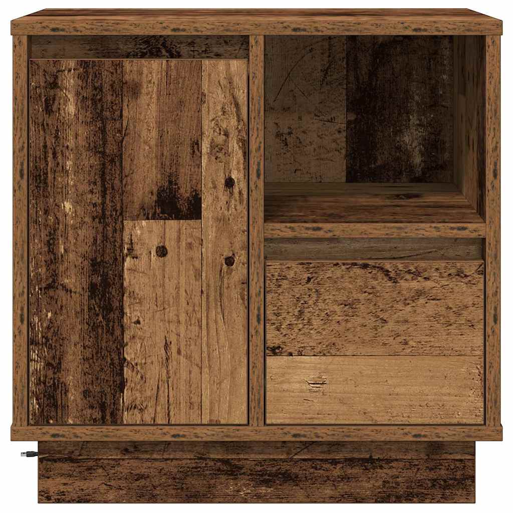 Bedside Cabinet with Drawer 2 pcs Old Wood 50 x 34.5 x 50 cm