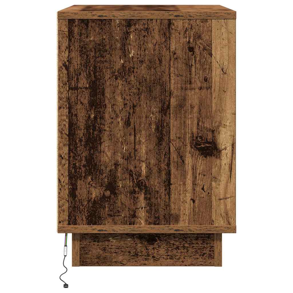 Bedside Cabinet with Drawer 2 pcs Old Wood 50 x 34.5 x 50 cm