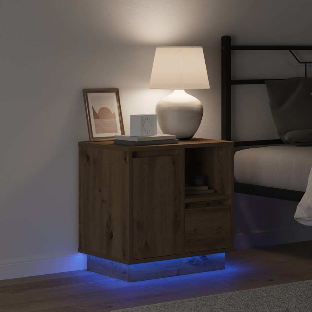 Bedside Cabinet Artisan Oak 50 x 34.5 x 50 cm Engineered wood