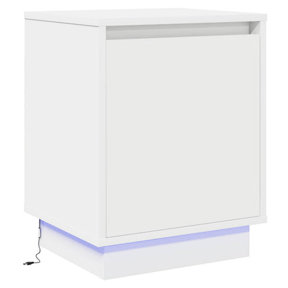 Bedside Cabinet White 39 x 34.5 x 50 cm Engineered wood