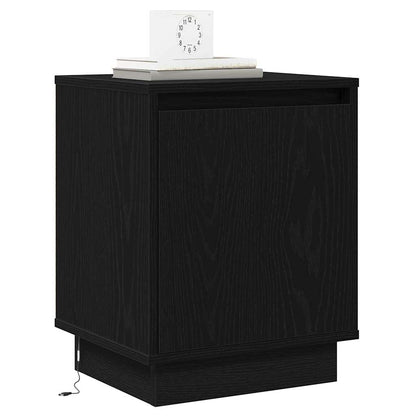 Bedside Cabinet Black Oak 39 x 34.5 x 50 cm Engineered wood
