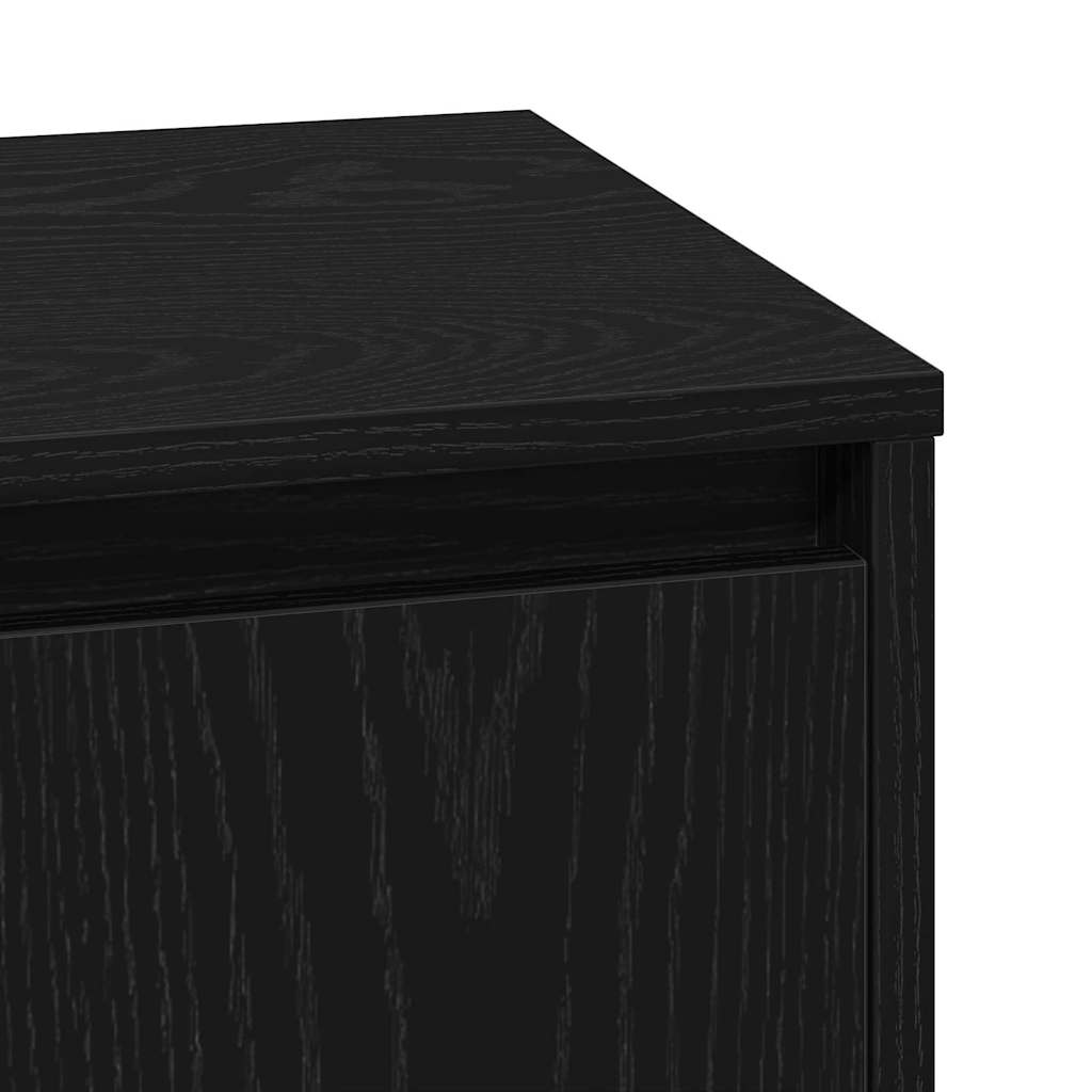 Bedside Cabinet 2 pcs Black Oak 39 x 34.5 x 50 cm
