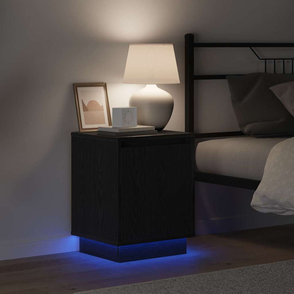 Bedside Cabinet 2 pcs Black Oak 39 x 34.5 x 50 cm