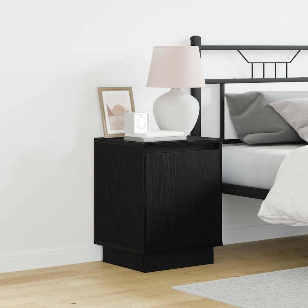 Bedside Cabinet 2 pcs Black Oak 39 x 34.5 x 50 cm