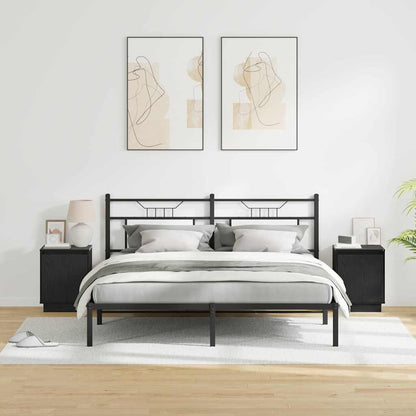 Bedside Cabinet 2 pcs Black Oak 39 x 34.5 x 50 cm