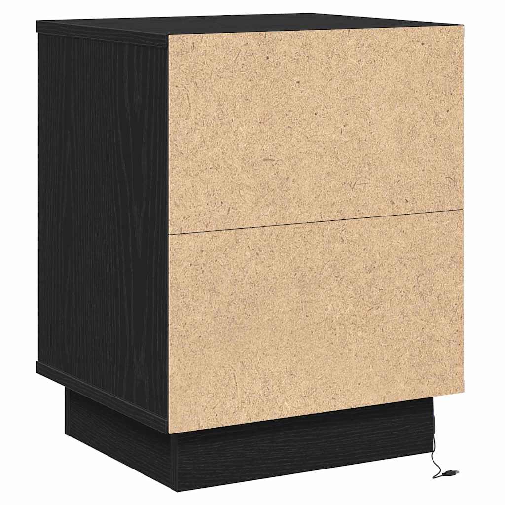Bedside Cabinet 2 pcs Black Oak 39 x 34.5 x 50 cm