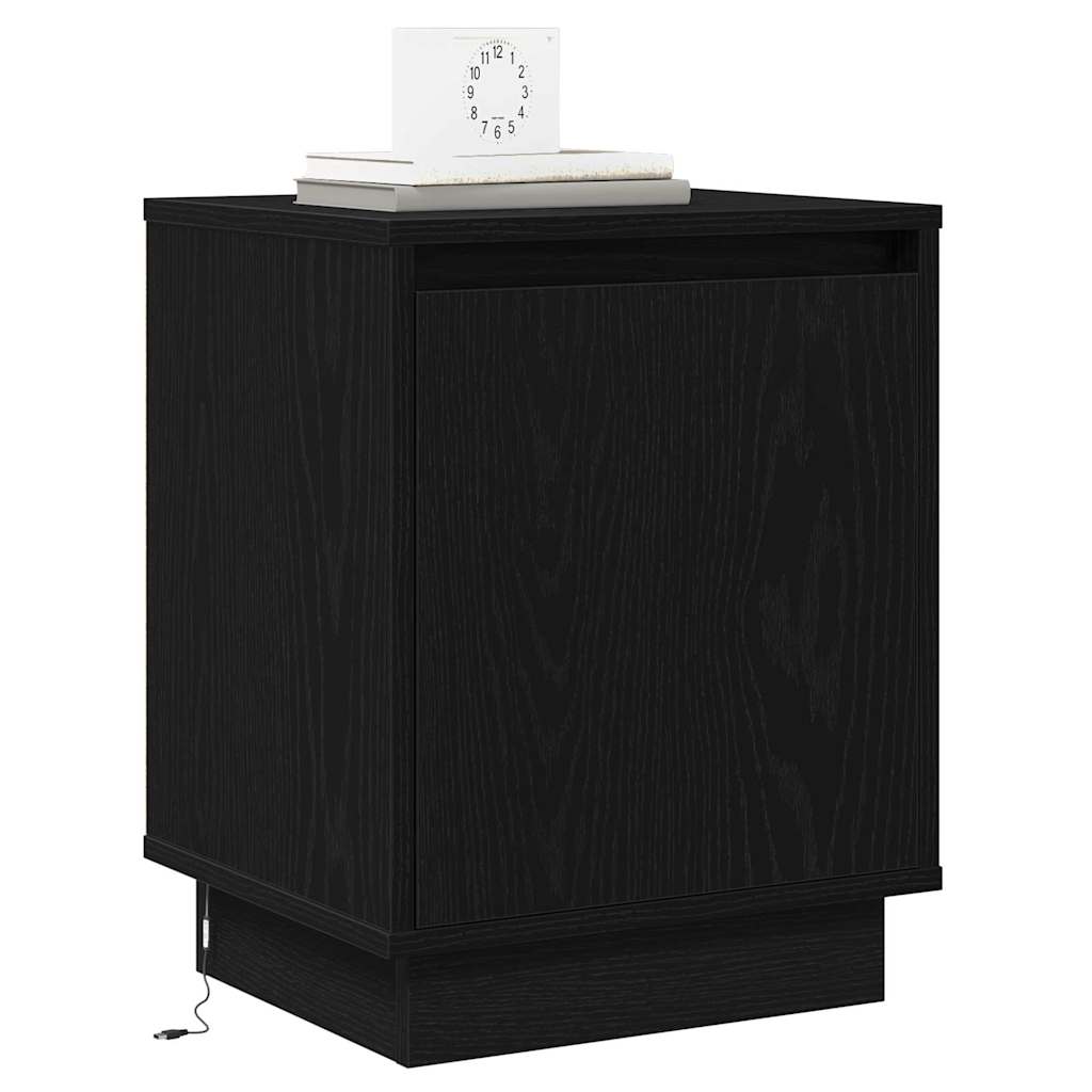 Bedside Cabinet 2 pcs Black Oak 39 x 34.5 x 50 cm