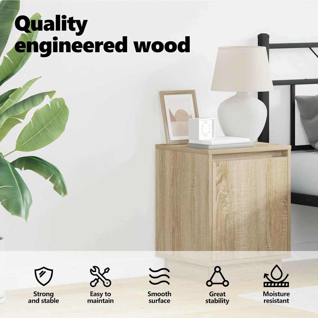 Bedside Cabinet Sonoma Oak 39 x 34.5 x 50 cm Engineered wood