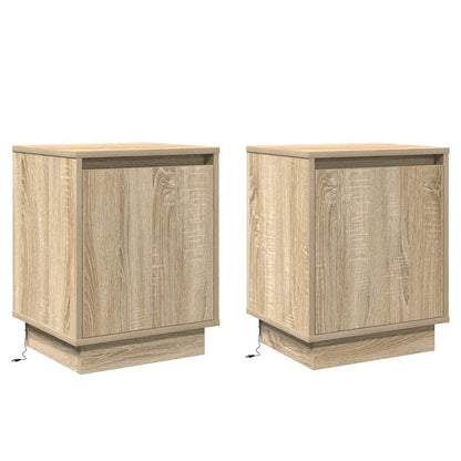 Bedside Cabinet 2 pcs Sonoma Oak 39 x 34.5 x 50 cm