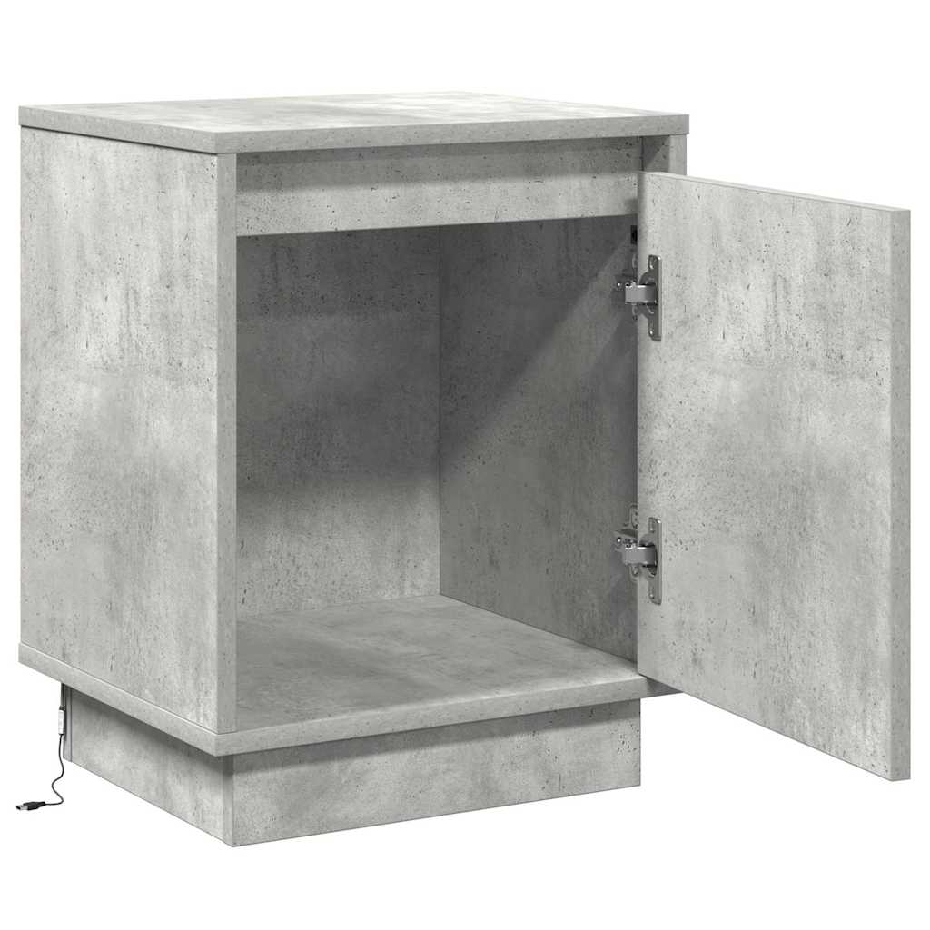 Bedside Cabinet 2 pcs Concrete Grey 39 x 34.5 x 50 cm