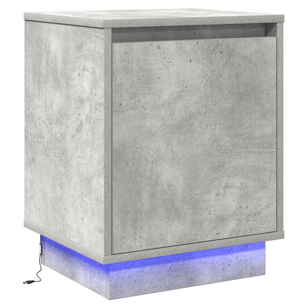 Bedside Cabinet 2 pcs Concrete Grey 39 x 34.5 x 50 cm