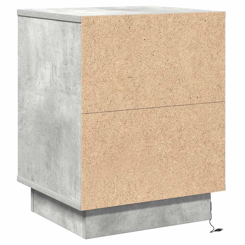 Bedside Cabinet 2 pcs Concrete Grey 39 x 34.5 x 50 cm