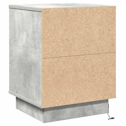 Bedside Cabinet 2 pcs Concrete Grey 39 x 34.5 x 50 cm
