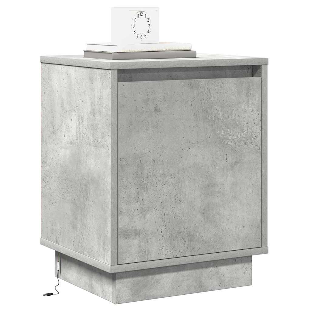 Bedside Cabinet 2 pcs Concrete Grey 39 x 34.5 x 50 cm