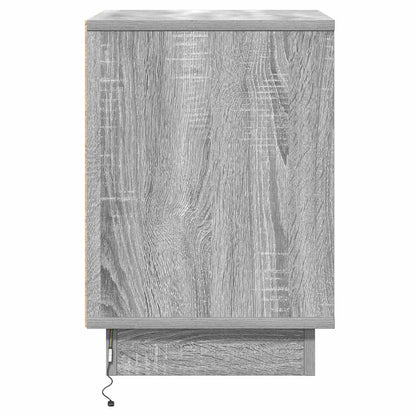 Bedside Cabinet 2 pcs Grey 39 x 34.5 x 50 cm Engineered wood