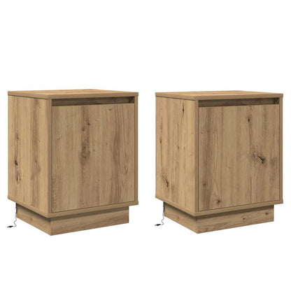 Bedside Cabinet 2 pcs Artisan Oak 39 x 34.5 x 50 cm