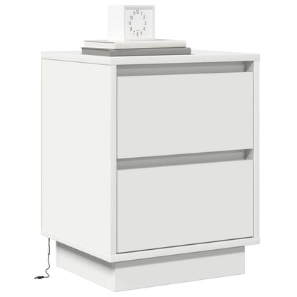 Bedside Cabinet 2 pcs White 39 x 34.5 x 50 cm Engineered wood
