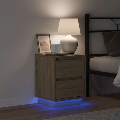 Bedside Cabinet with Drawer 2 pcs Sonoma Oak 39 x 34.5 x 50 cm