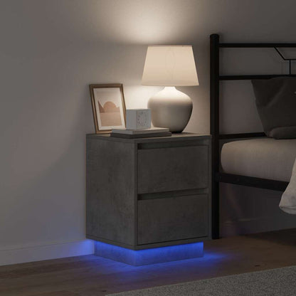 Bedside Cabinet Concrete Grey 39 x 34.5 x 50 cm Engineered wood