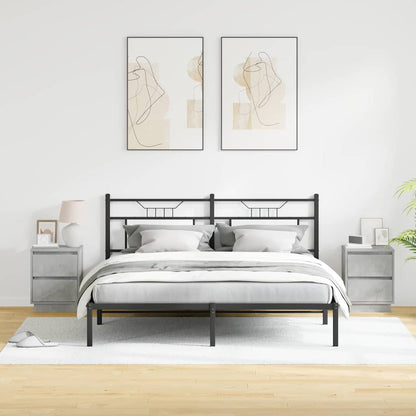 Bedside Cabinet 2 pcs Concrete Grey 39 x 34.5 x 50 cm