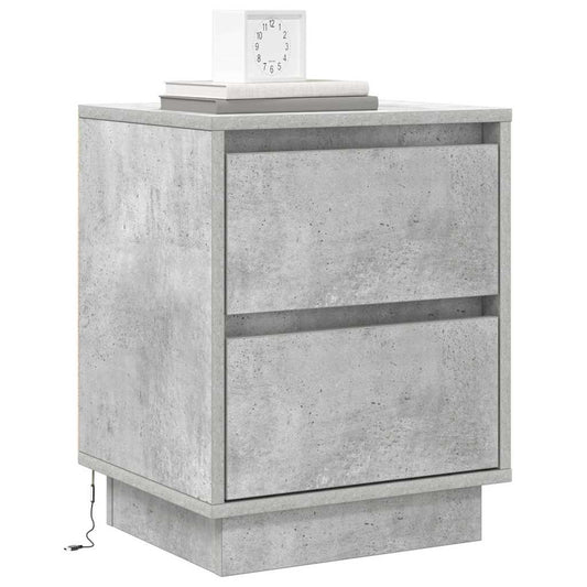 Bedside Cabinet 2 pcs Concrete Grey 39 x 34.5 x 50 cm