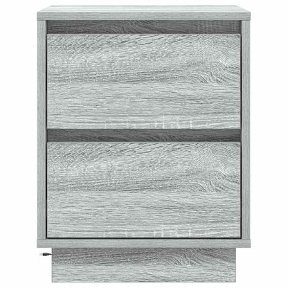Bedside Cabinet 2 pcs Grey 39 x 34.5 x 50 cm Engineered wood
