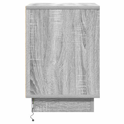 Bedside Cabinet 2 pcs Grey 39 x 34.5 x 50 cm Engineered wood