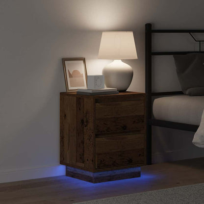 Bedside Cabinet with Drawer 2 pcs Old Wood 39 x 34.5 x 50 cm