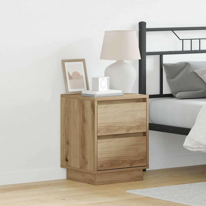 Bedside Cabinet with Drawer 2 pcs Artisan Oak 39 x 34.5 x 50 cm