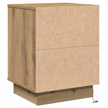 Bedside Cabinet with Drawer 2 pcs Artisan Oak 39 x 34.5 x 50 cm