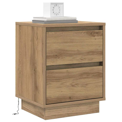 Bedside Cabinet with Drawer 2 pcs Artisan Oak 39 x 34.5 x 50 cm