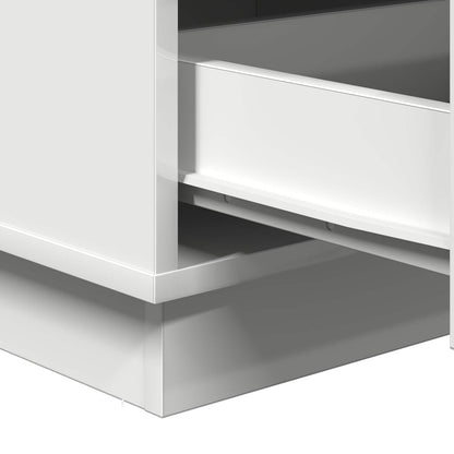 Bedside Cabinet White 39 x 34.5 x 65 cm Engineered wood