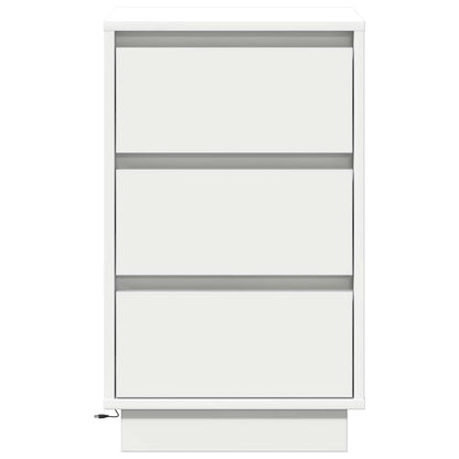 Bedside Cabinet White 39 x 34.5 x 65 cm Engineered wood