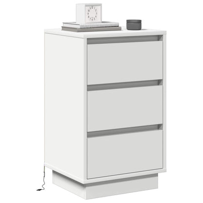 Bedside Cabinet White 39 x 34.5 x 65 cm Engineered wood