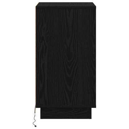Bedside Cabinet Black Oak 39 x 34.5 x 65 cm Engineered wood