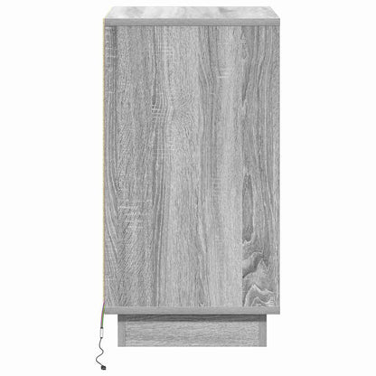 Bedside Cabinet Grey 39 x 34.5 x 65 cm Engineered wood