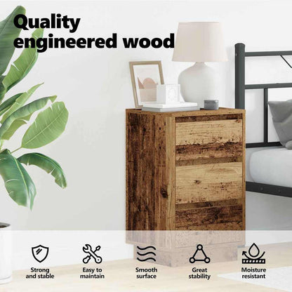 Bedside Cabinet Old Wood 39 x 34.5 x 65 cm Engineered wood