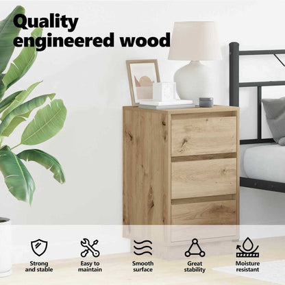 Bedside Cabinet Artisan Oak 39 x 34.5 x 65 cm Engineered wood