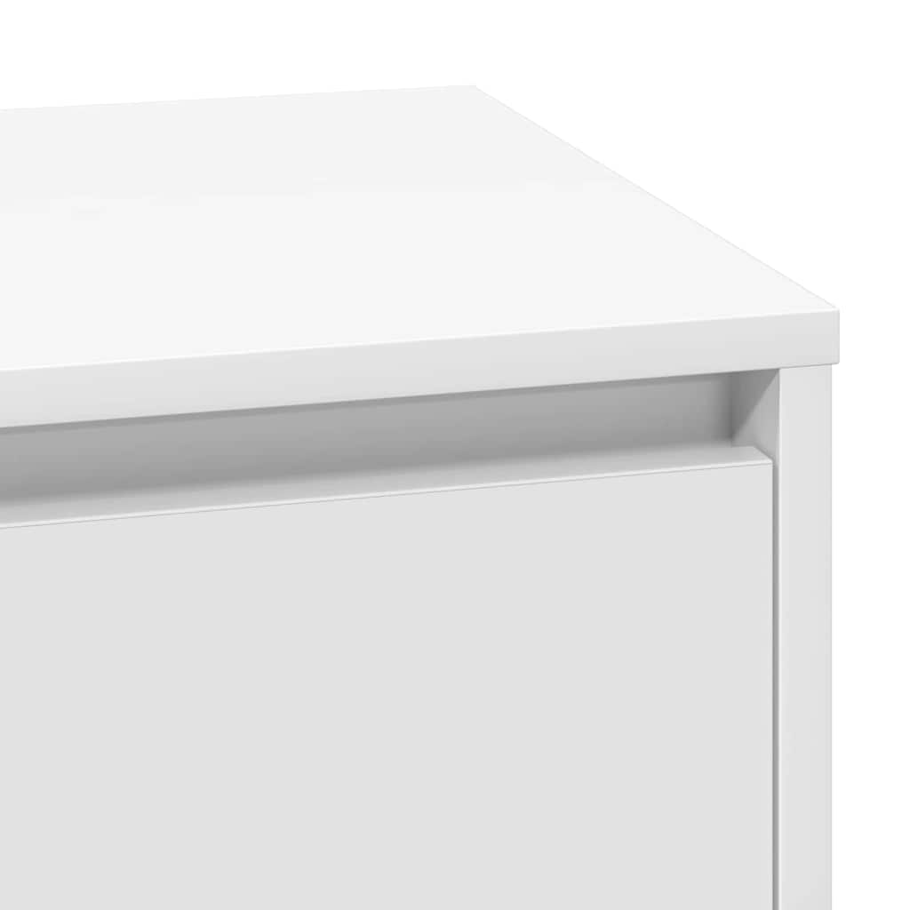 Bedside Cabinet White 71 x 34.5 x 75 cm Engineered wood