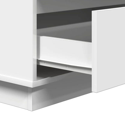 Bedside Cabinet White 71 x 34.5 x 75 cm Engineered wood