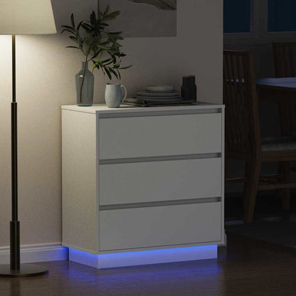 Bedside Cabinet White 71 x 34.5 x 75 cm Engineered wood