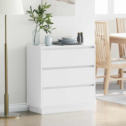 Bedside Cabinet White 71 x 34.5 x 75 cm Engineered wood