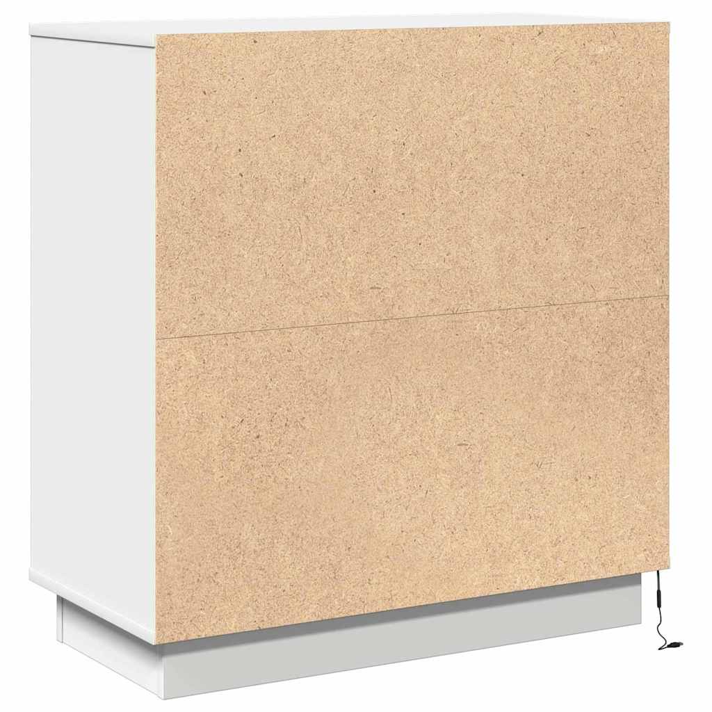 Bedside Cabinet White 71 x 34.5 x 75 cm Engineered wood