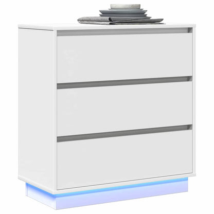 Bedside Cabinet White 71 x 34.5 x 75 cm Engineered wood