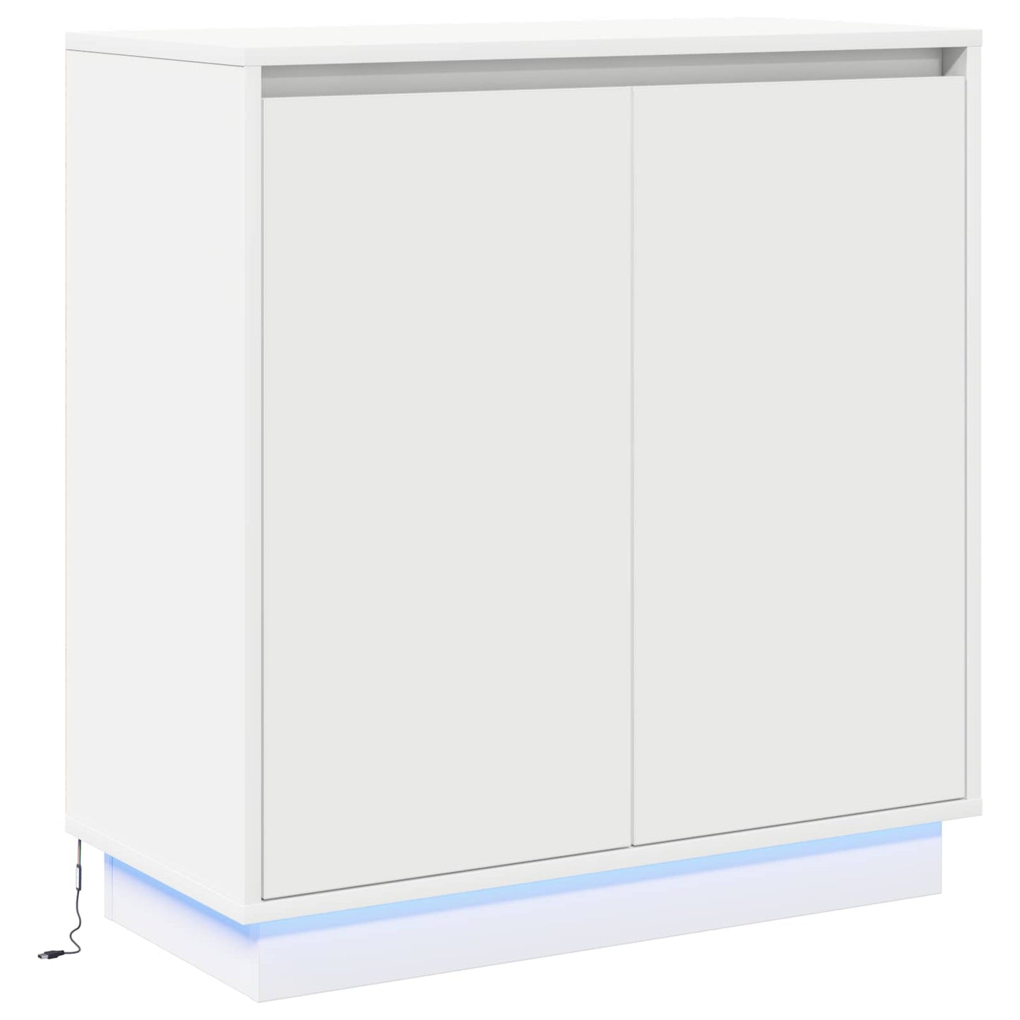 LED Sideboard for White 71 x 34.5 x 75 cm Engineered Wood